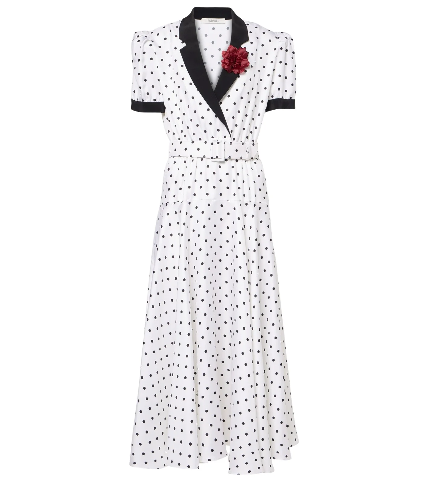 Polka Dot silk twill midi dress Polka Dot silk twill midi dress