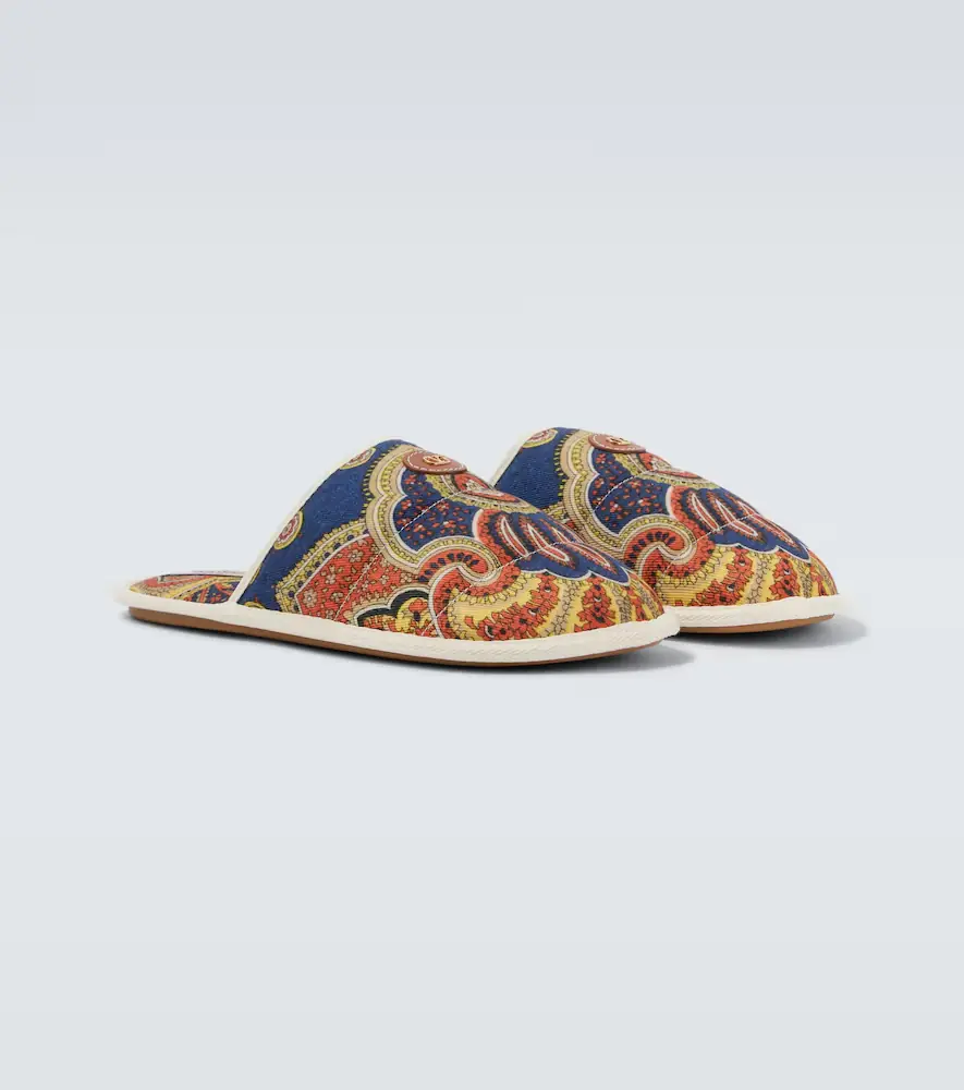 Valentino Garavani Paisley denim slides | Thumbnail 5 Valentino Garavani Paisley denim slides | Thumbnail 5