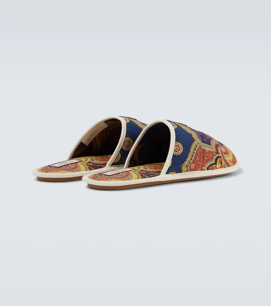 Valentino Garavani Paisley denim slides | Thumbnail 6 Valentino Garavani Paisley denim slides | Thumbnail 6