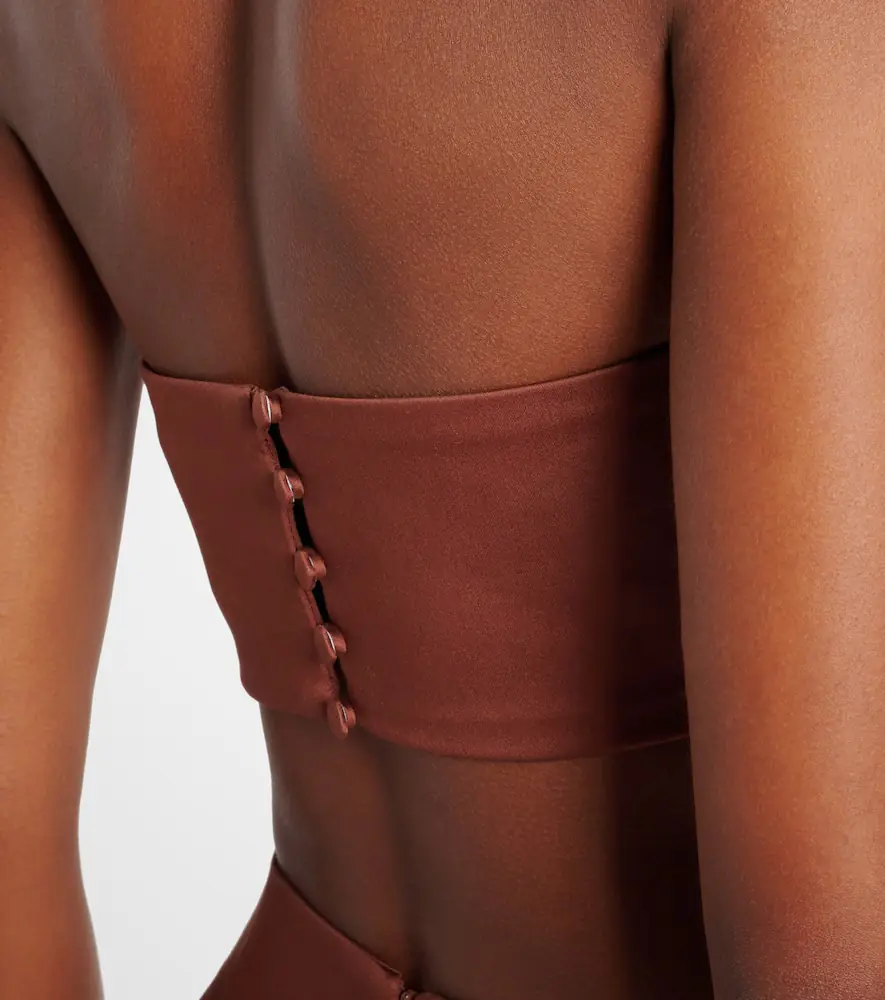 ADRIANA DEGREAS Shell-embellished cotton-blend bra top | Thumbnail 2 ADRIANA DEGREAS Shell-embellished cotton-blend bra top | Thumbnail 2
