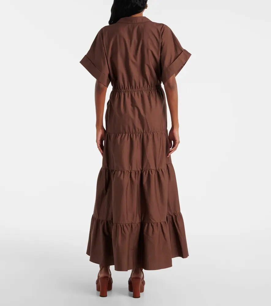 ADRIANA DEGREAS Tiered cotton shirt dress | Thumbnail 2