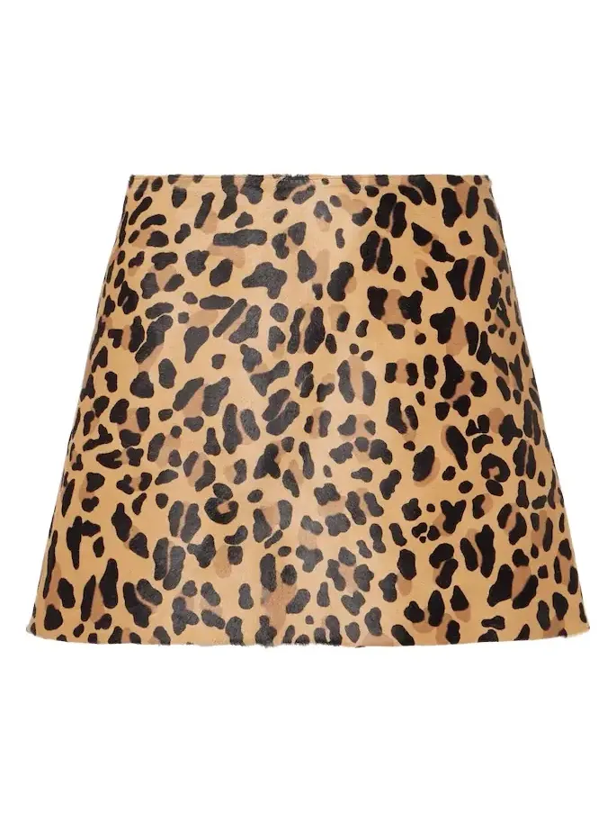 Alaïa Alaïa Leopard-print calf hair miniskirt