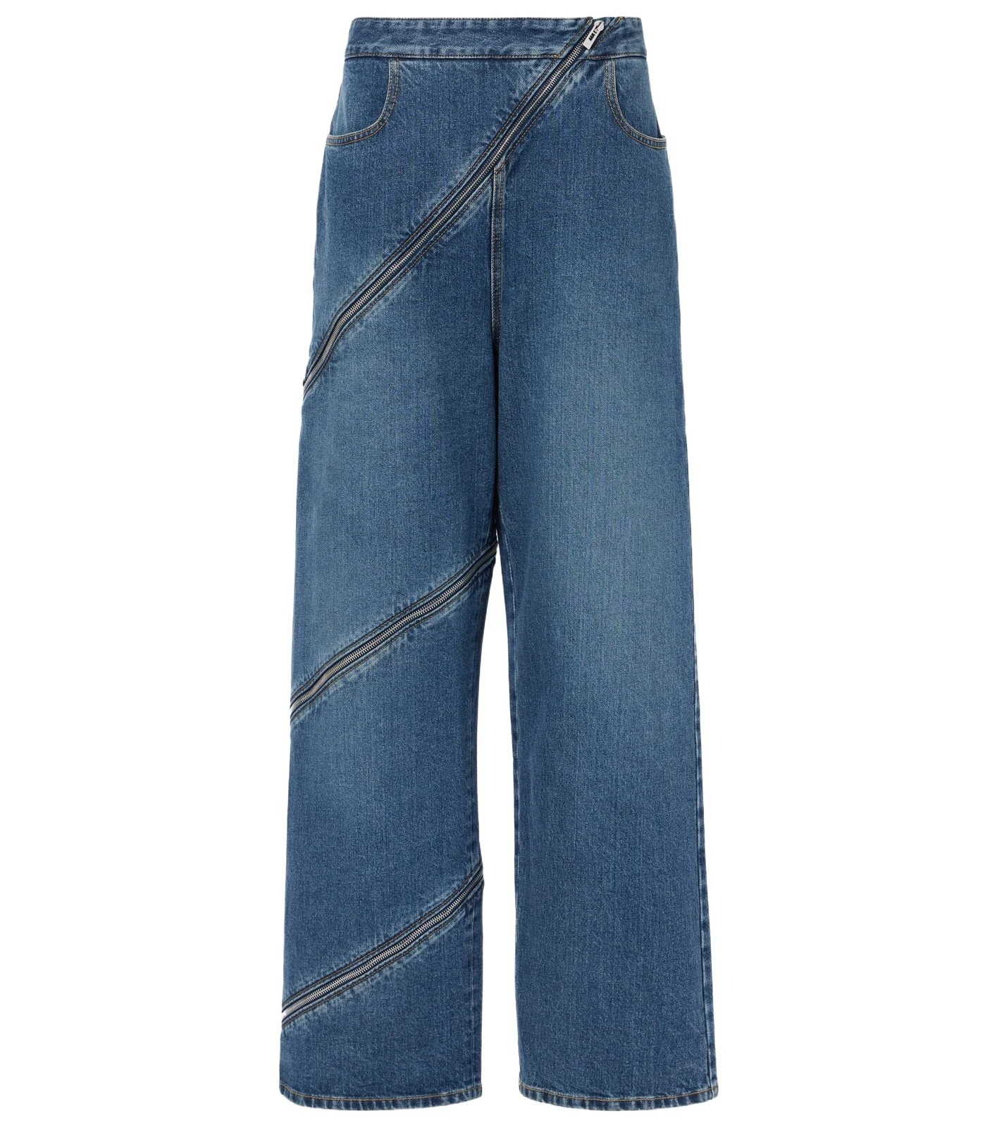 ALAÏA Zip-up wide-leg jeans