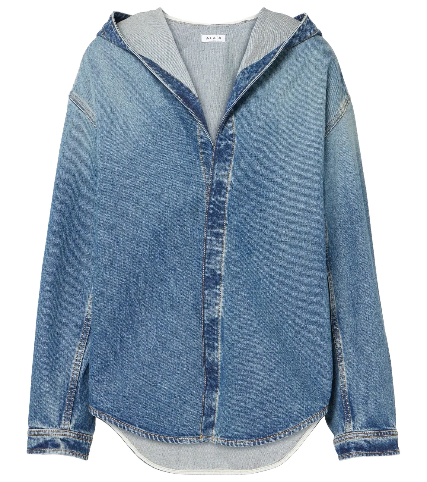 ALAÏA Hooded denim shirt