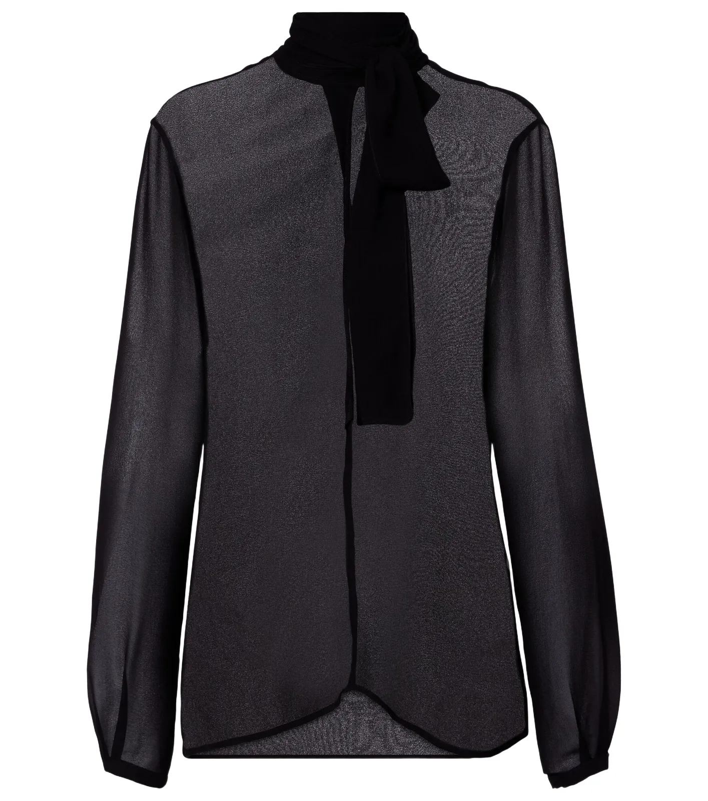 Tie-neck georgette blouse Tie-neck georgette blouse