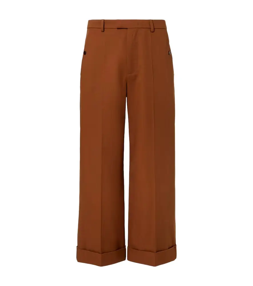 Valentino Cropped cotton gabardine wide-leg pants | Image 1 Valentino Cropped cotton gabardine wide-leg pants | Image 1