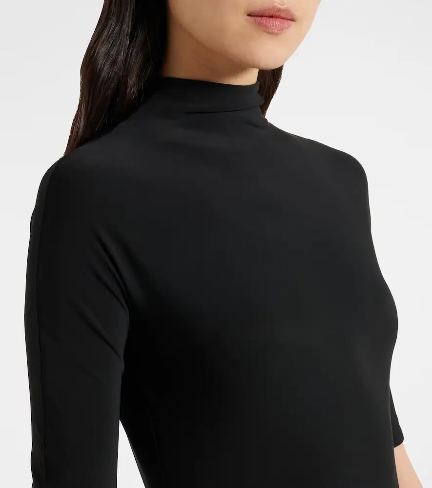 ALAÏA ALAÏA Draped jersey midi dress | Thumbnail 2