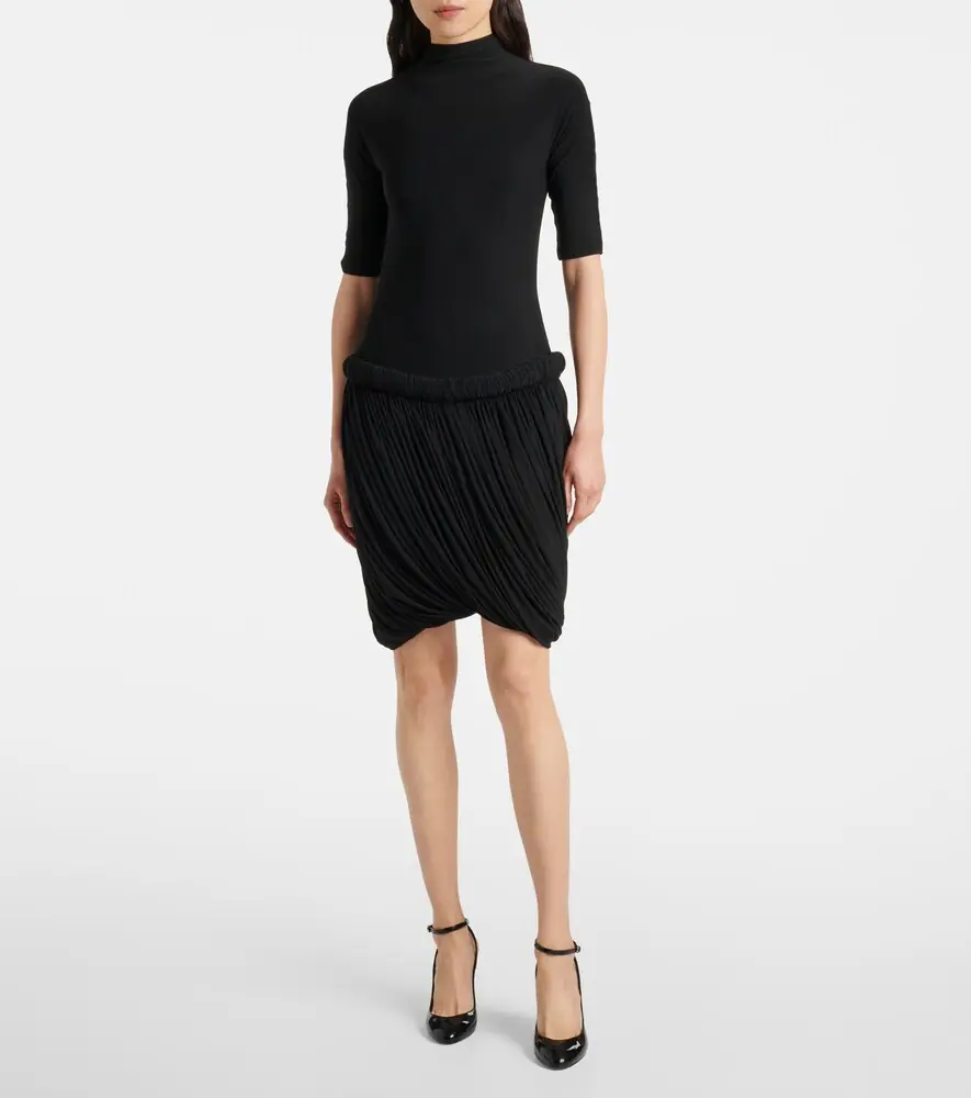 ALAÏA ALAÏA Draped jersey midi dress | Thumbnail 5