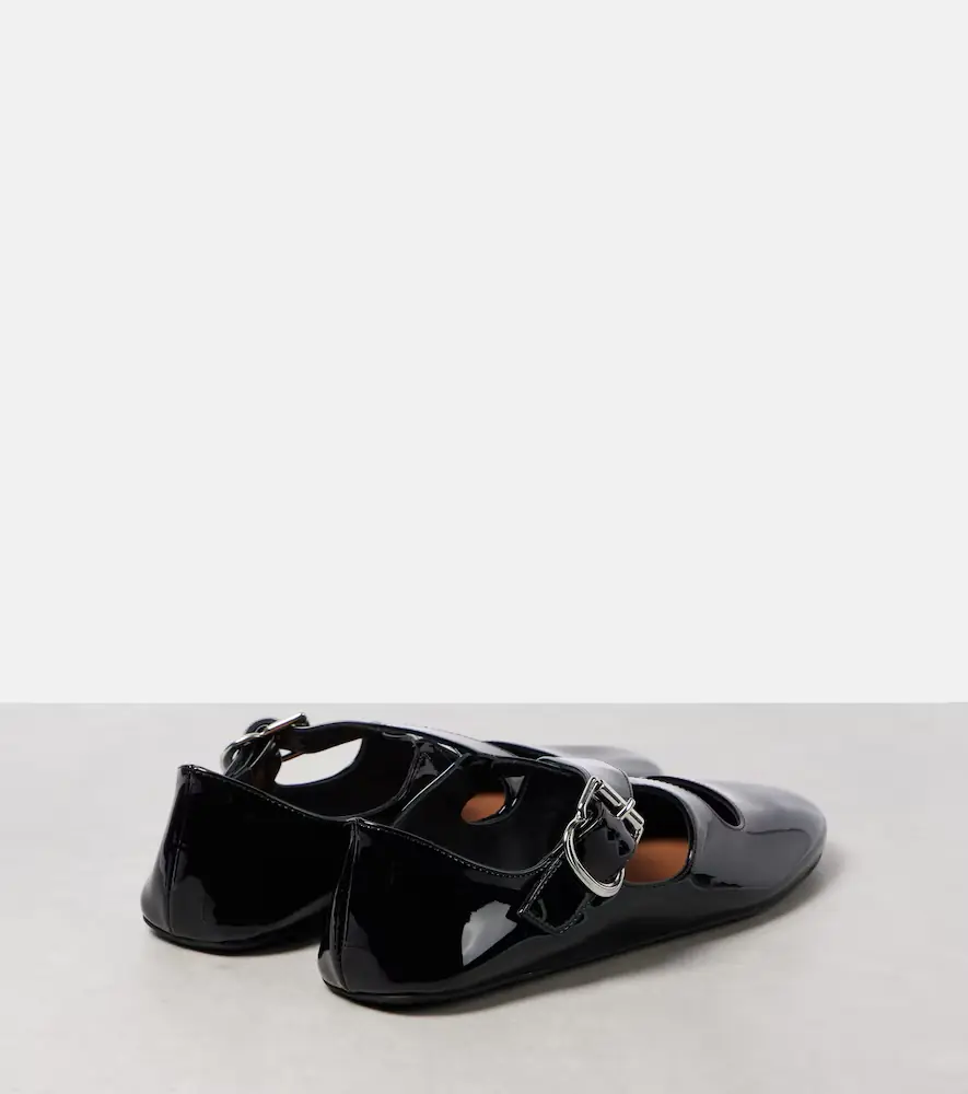 Alaïa Alaïa Criss Cross patent leather ballet flats | Thumbnail 4 Alaïa Alaïa Criss Cross patent leather ballet flats | Thumbnail 4