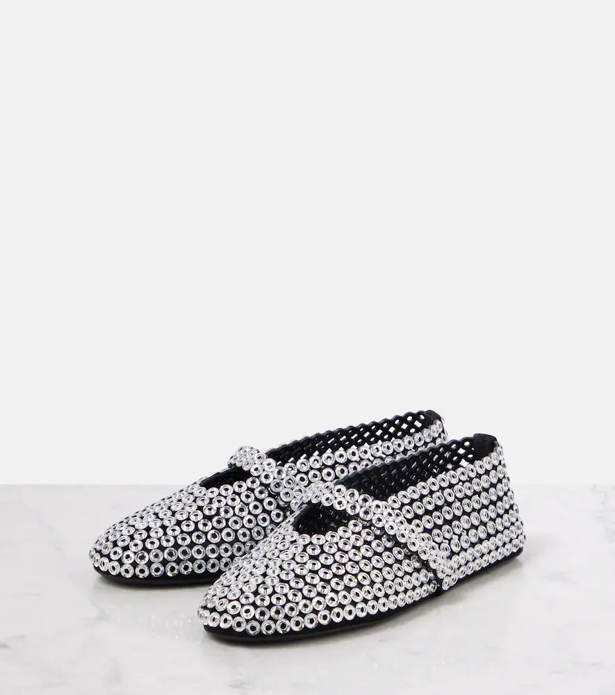 Alaïa Alaïa Embellished suede Mary Jane flats | Thumbnail 2 Alaïa Alaïa Embellished suede Mary Jane flats | Thumbnail 2