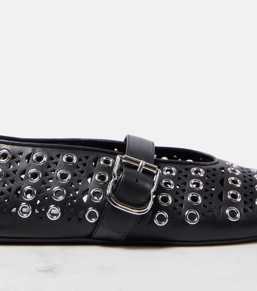 Alaïa Alaïa Vienne embellished leather ballet flats | Thumbnail 3 Alaïa Alaïa Vienne embellished leather ballet flats | Thumbnail 3