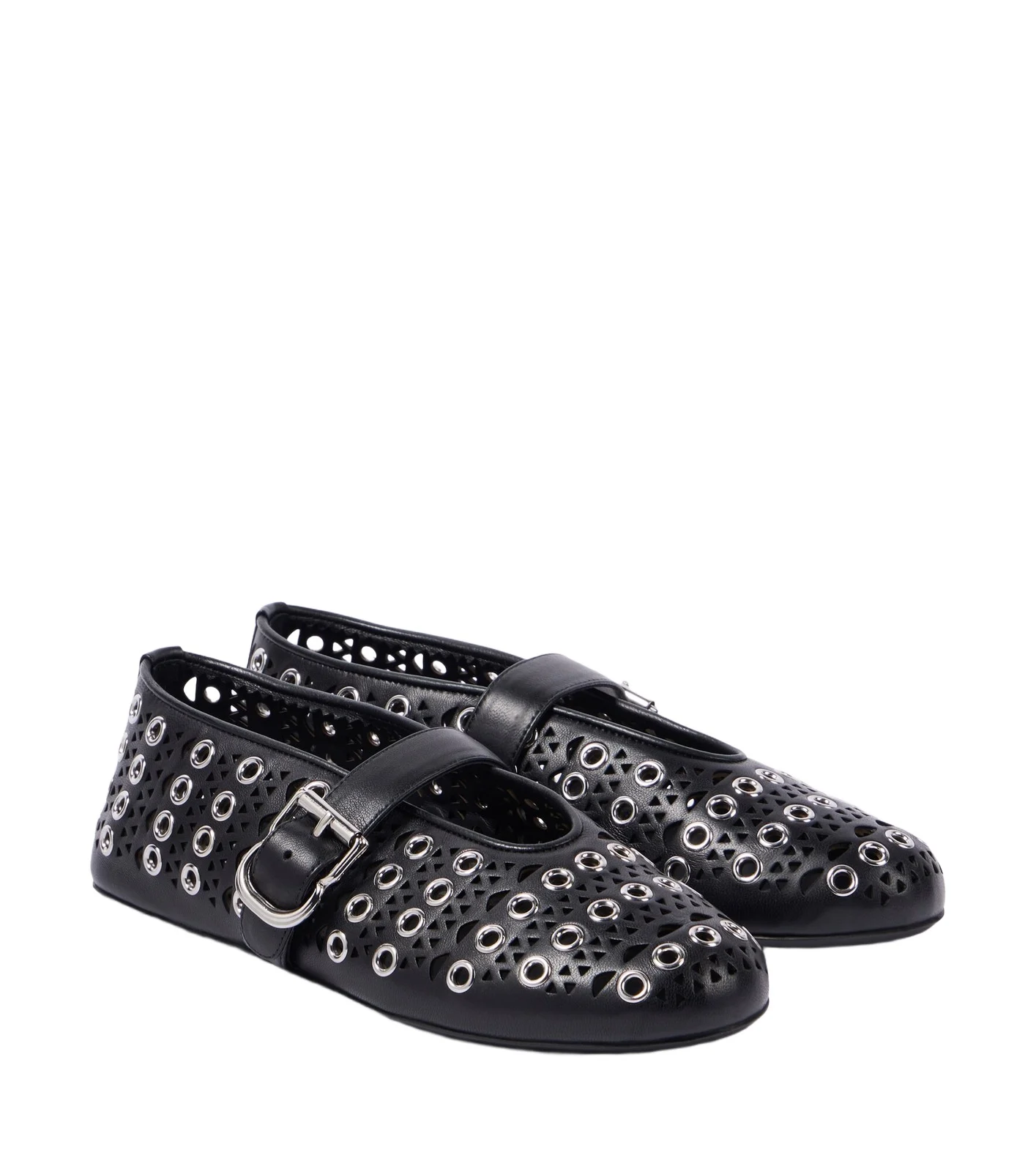 Vienne embellished leather ballet flats