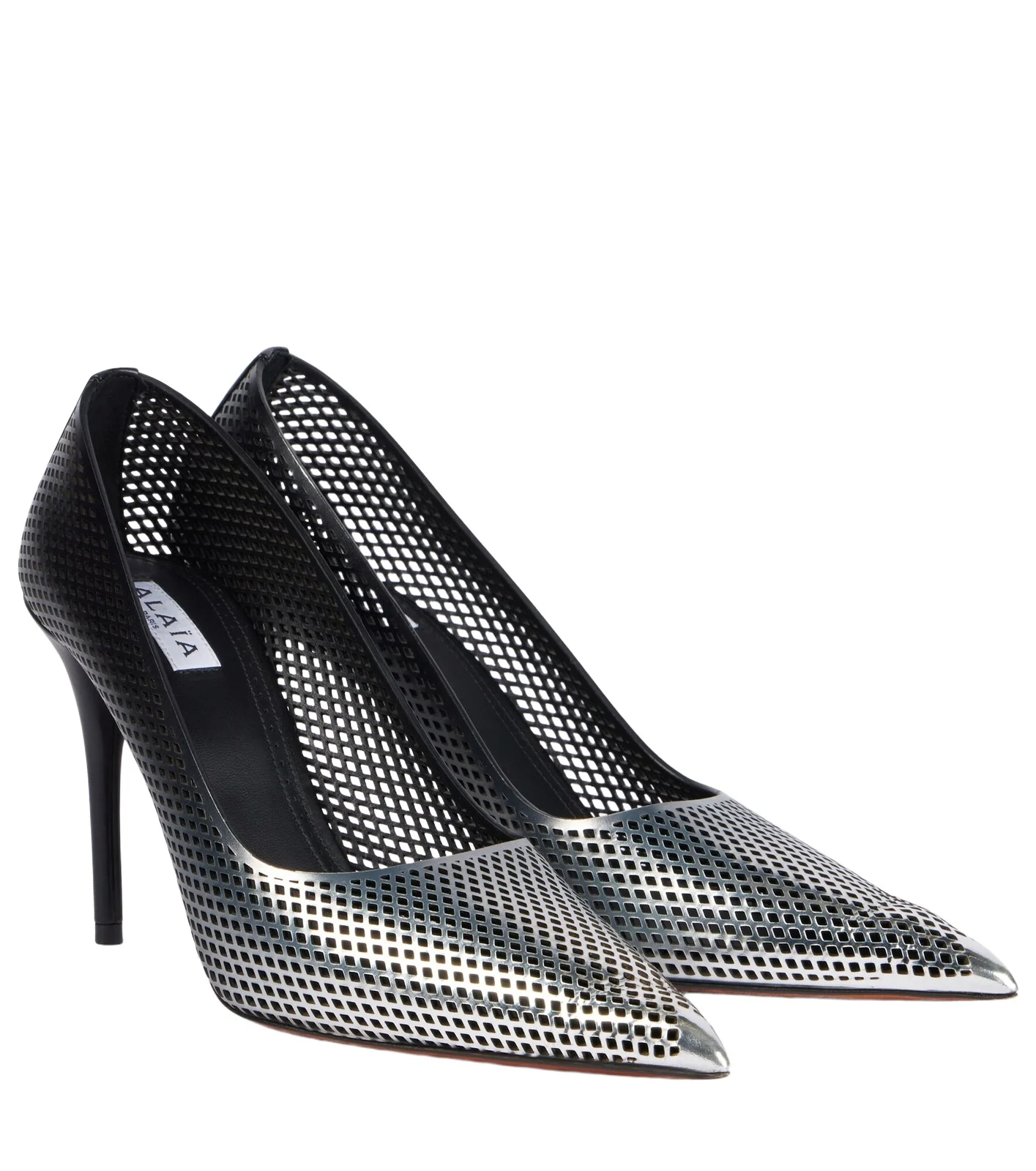 ALAÏA 90 ombré leather mesh pumps ALAÏA 90 ombré leather mesh pumps