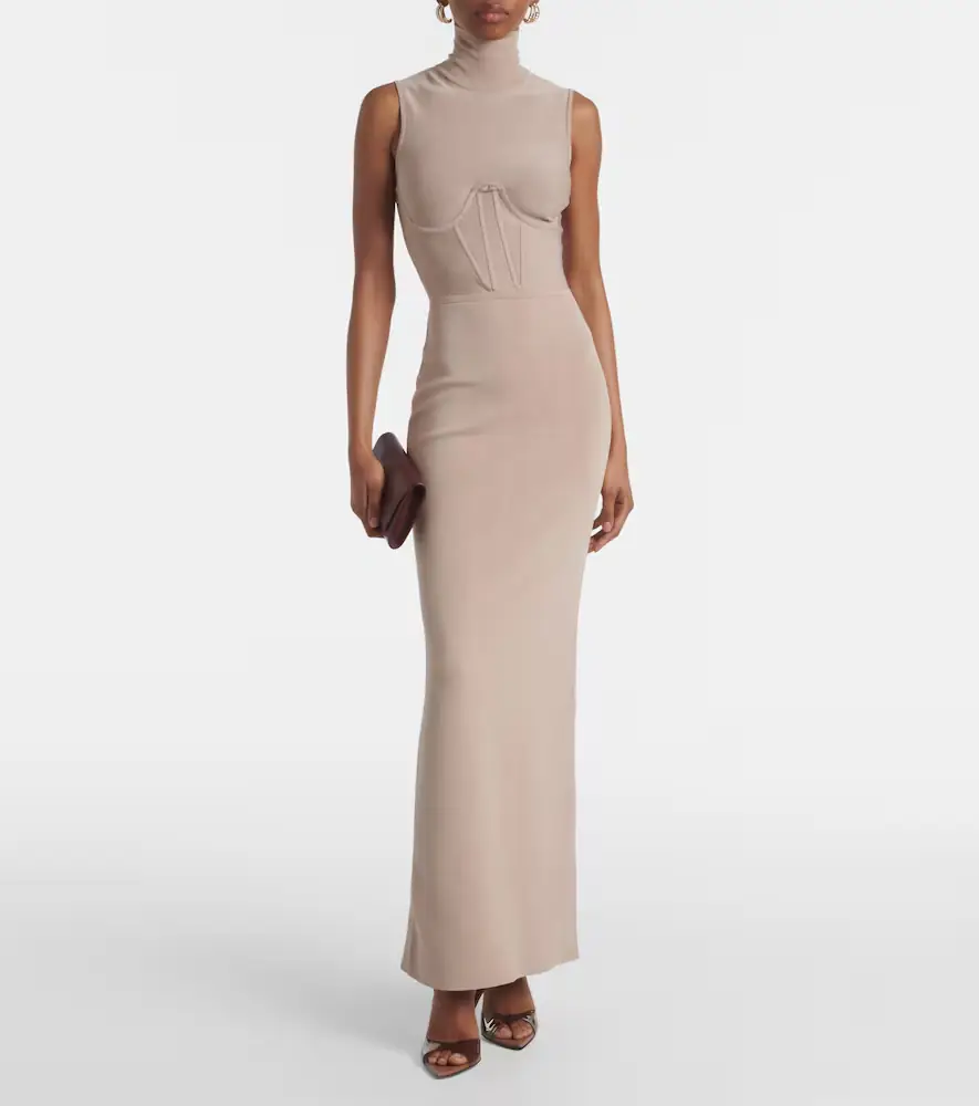 Nensi Dojaka Gwyneth knitted corset maxi dress | Thumbnail 2