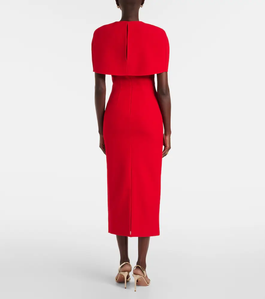 Roland Mouret Caped crêpe midi dress | Thumbnail 2