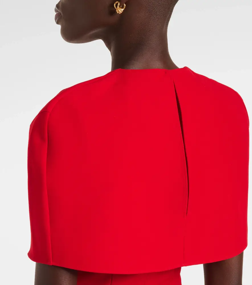 Roland Mouret Caped crêpe midi dress | Thumbnail 3