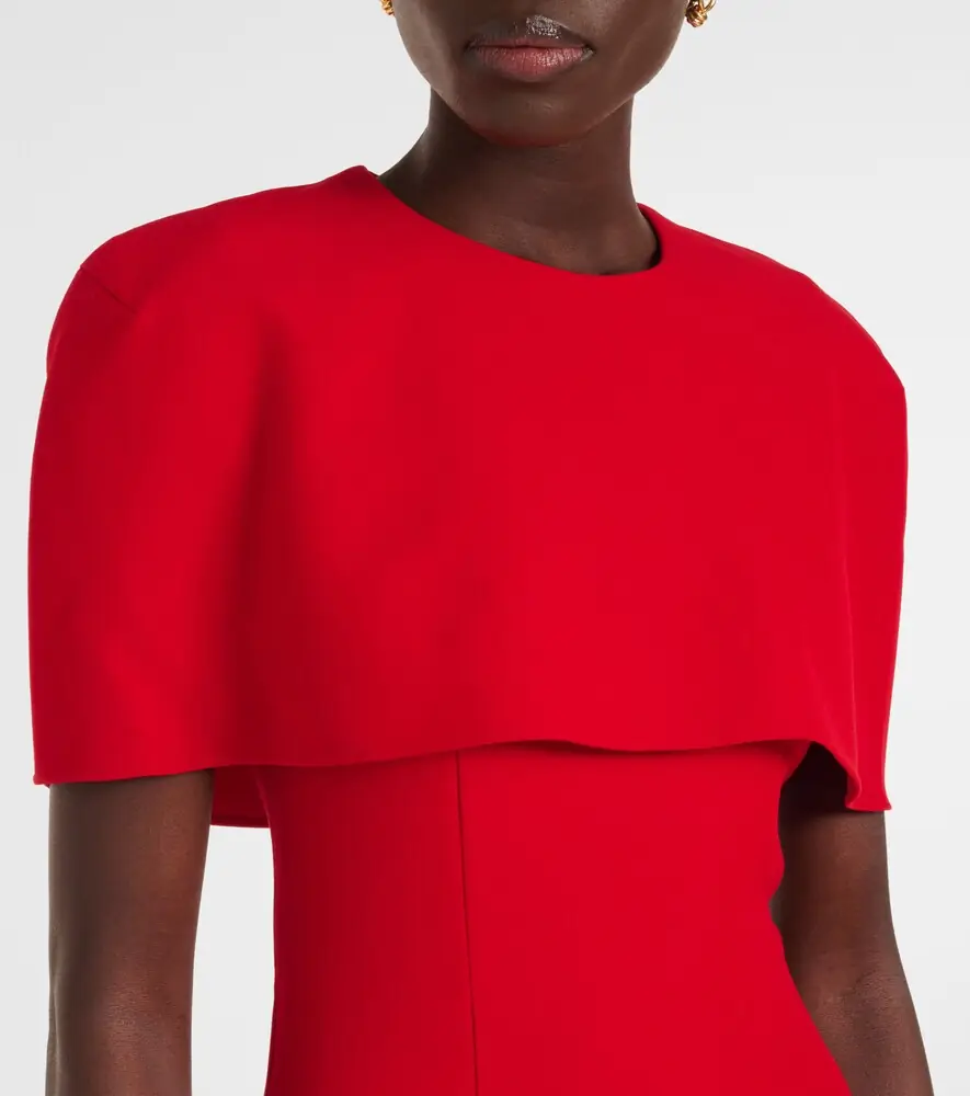 Roland Mouret Caped crêpe midi dress | Thumbnail 4
