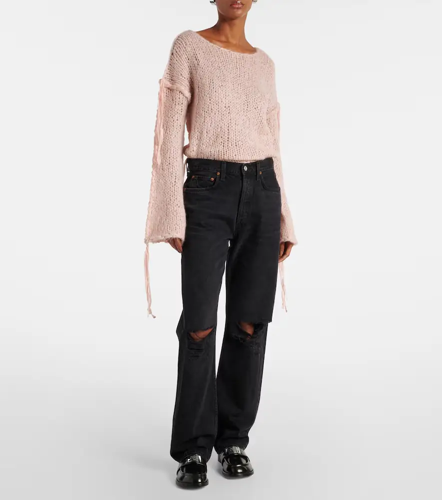 AGOLDE Kelly high-rise distressed straight jeans | Thumbnail 5