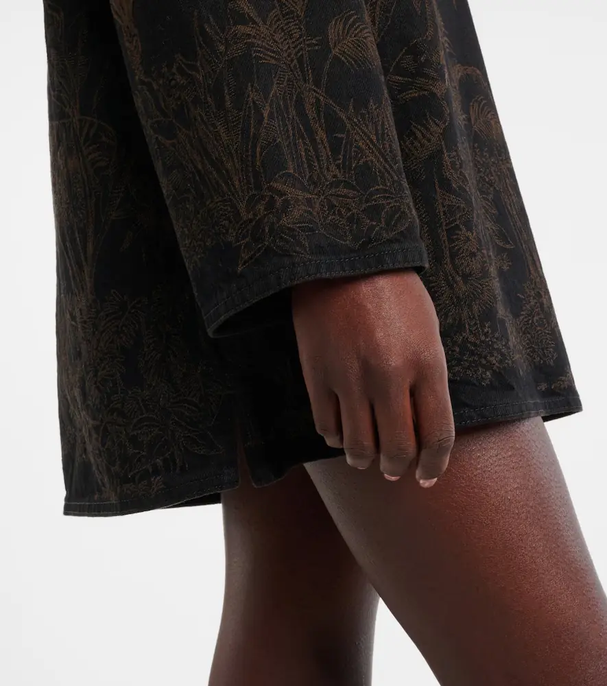Alanui Jungle Toile De Jouy denim top | Thumbnail 3