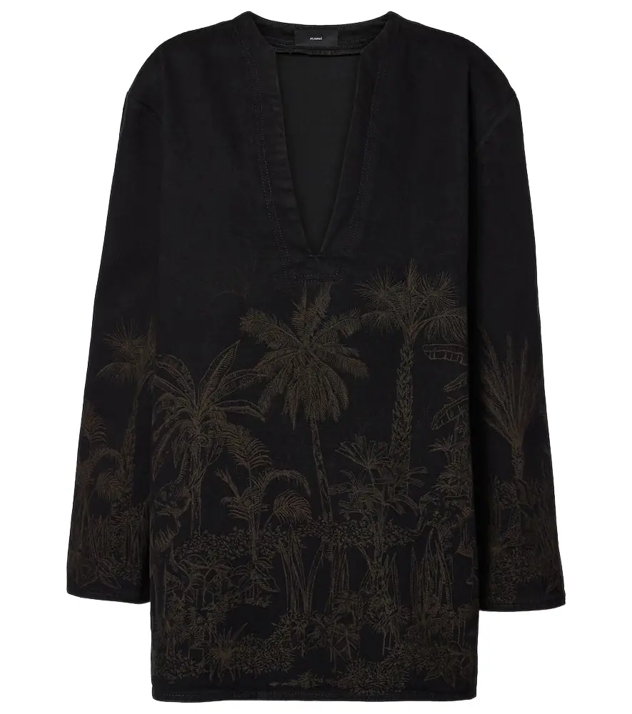 Alanui Jungle Toile De Jouy denim top | Image 1 Alanui Jungle Toile De Jouy denim top | Image 1