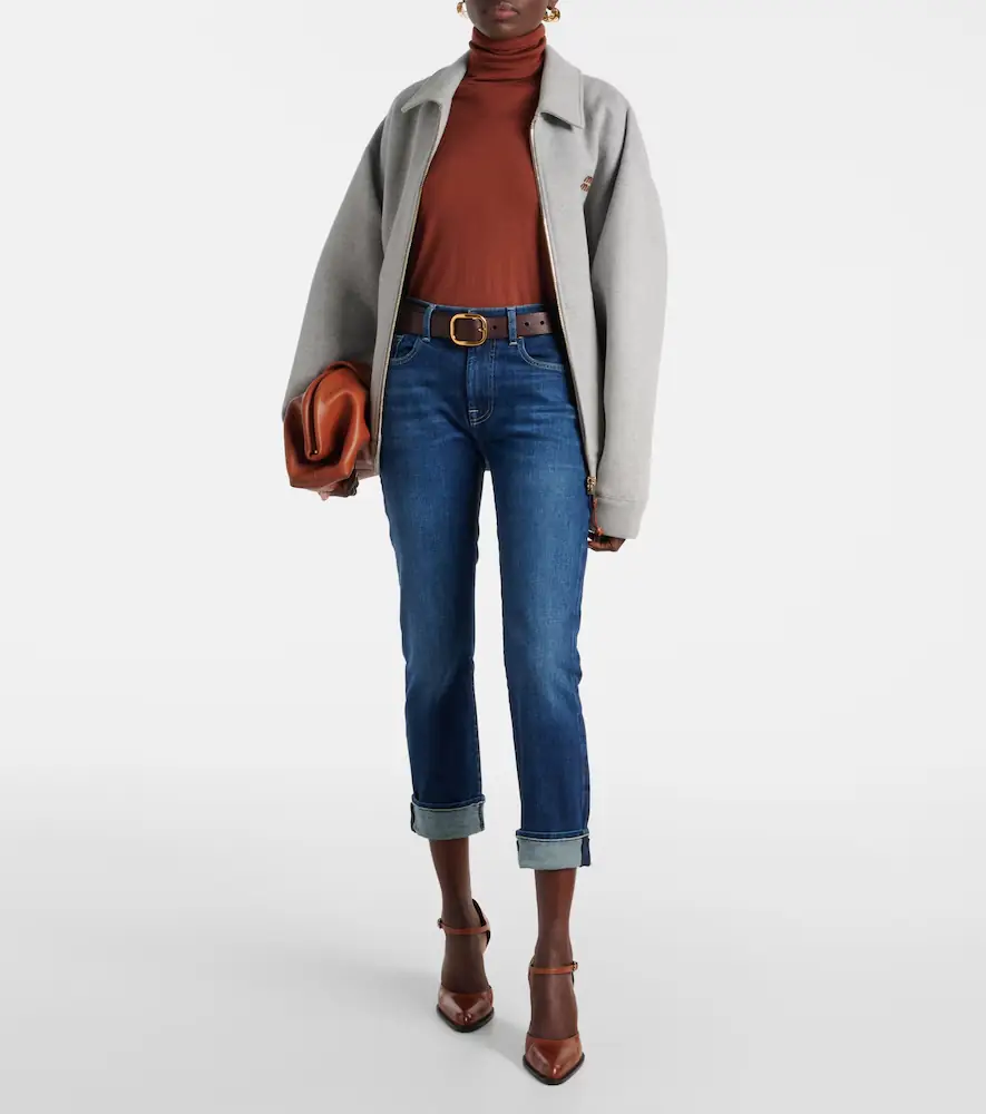 7 For All Mankind Mid-rise cropped skinny jeans | Thumbnail 4 7 For All Mankind Mid-rise cropped skinny jeans | Thumbnail 4