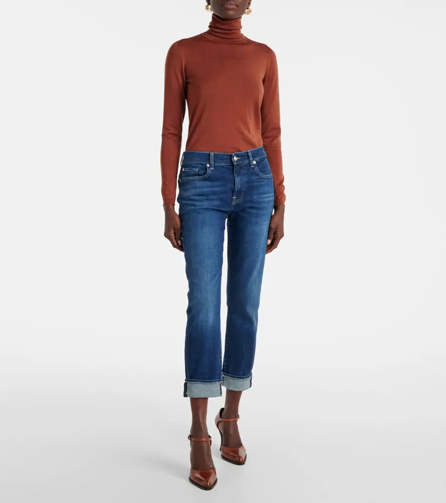 7 For All Mankind Mid-rise cropped skinny jeans | Thumbnail 6 7 For All Mankind Mid-rise cropped skinny jeans | Thumbnail 6