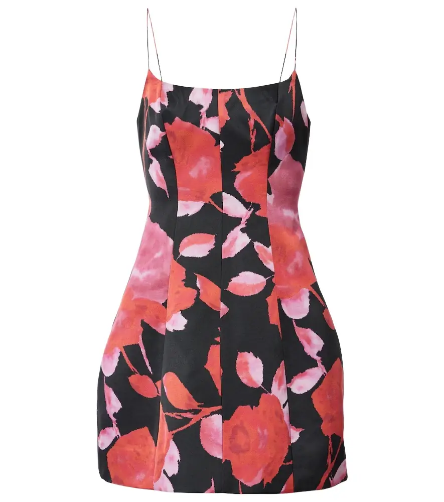 BLUMARINE Printed satin minidress