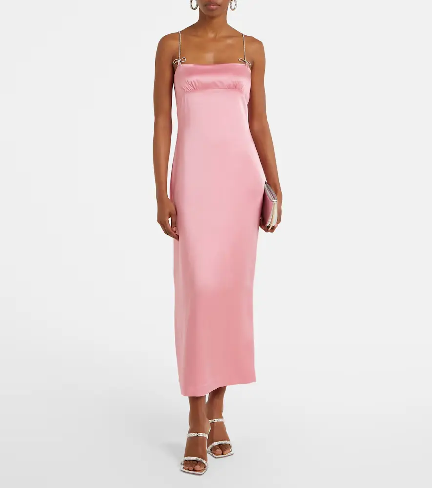 BLUMARINE Envers embellished satin midi dress | Thumbnail 2 BLUMARINE Envers embellished satin midi dress | Thumbnail 2