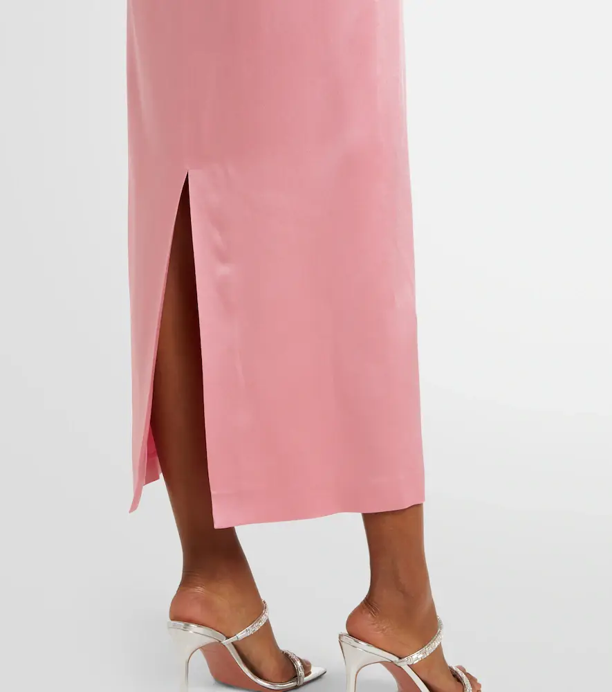 BLUMARINE Envers embellished satin midi dress | Thumbnail 3 BLUMARINE Envers embellished satin midi dress | Thumbnail 3