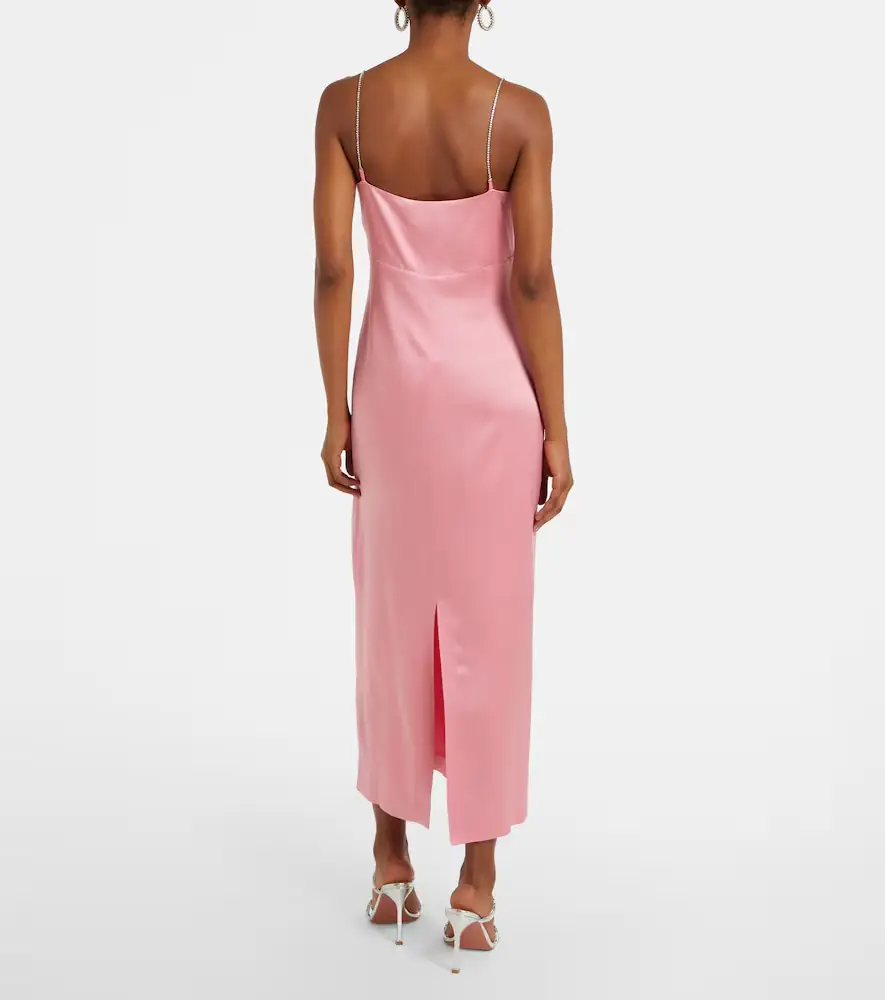 BLUMARINE Envers embellished satin midi dress | Thumbnail 4 BLUMARINE Envers embellished satin midi dress | Thumbnail 4