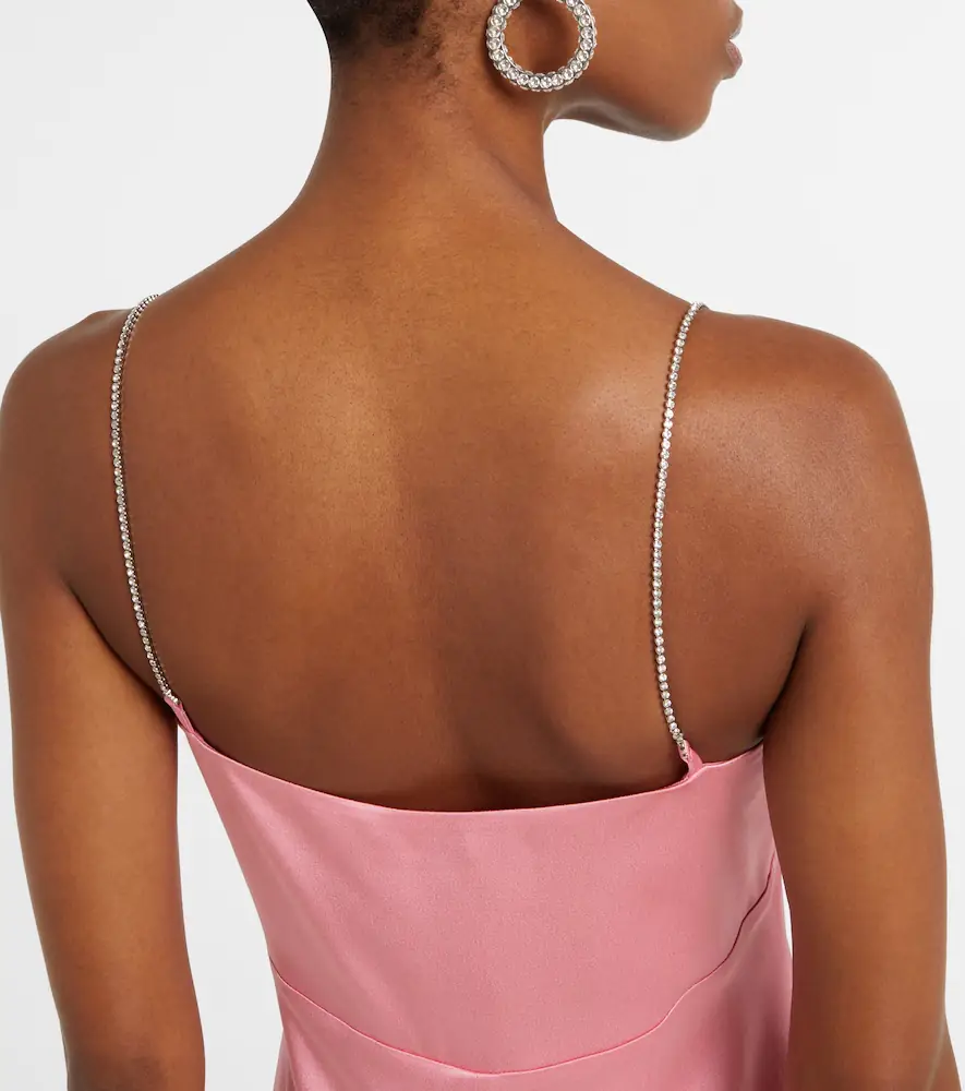 BLUMARINE Envers embellished satin midi dress | Thumbnail 6 BLUMARINE Envers embellished satin midi dress | Thumbnail 6