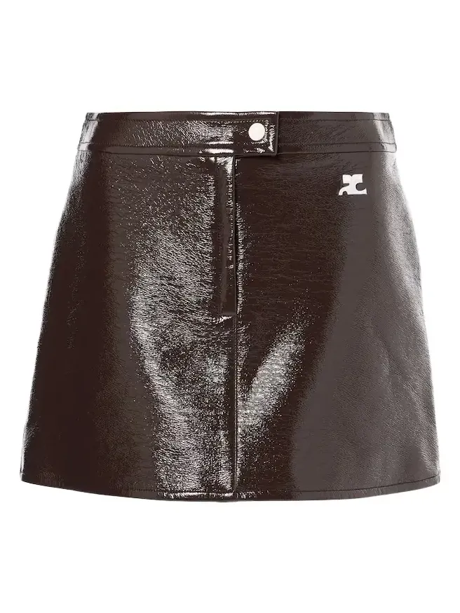 Courrèges Reedition vinyl miniskirt