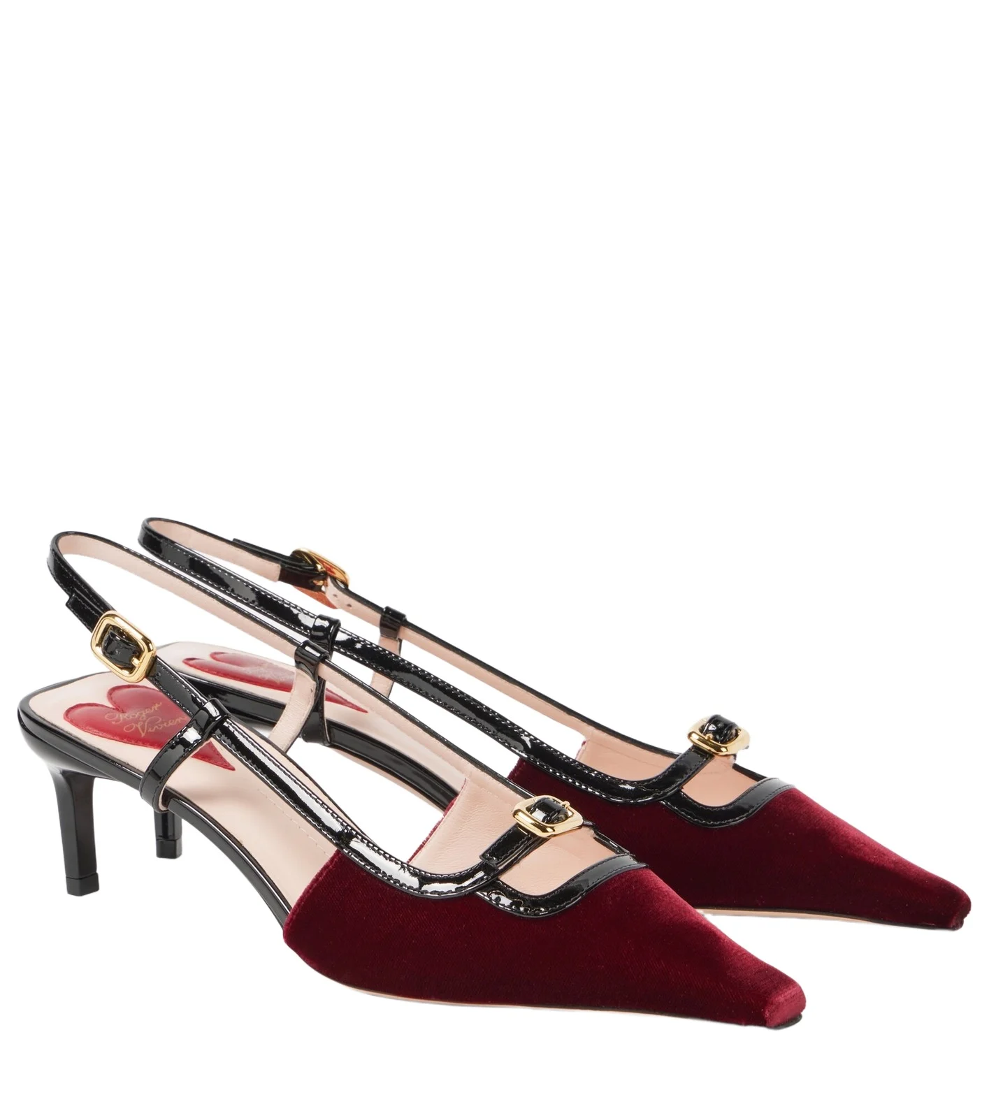 Viv' Canard 55 velvet slingback pumps Viv' Canard 55 velvet slingback pumps