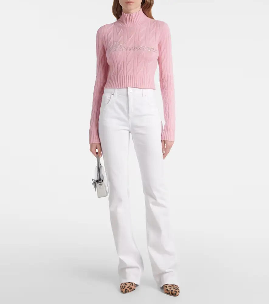 BLUMARINE Chain-detail high-rise bootcut jeans | Thumbnail 2 BLUMARINE Chain-detail high-rise bootcut jeans | Thumbnail 2