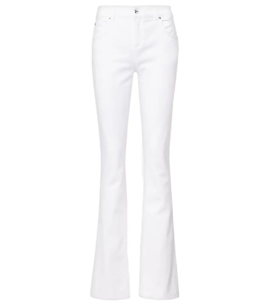 BLUMARINE Chain-detail high-rise bootcut jeans