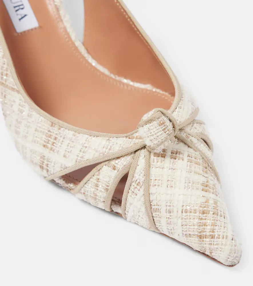 Aquazzura Premiere 50 cutout tweed pumps | Thumbnail 2