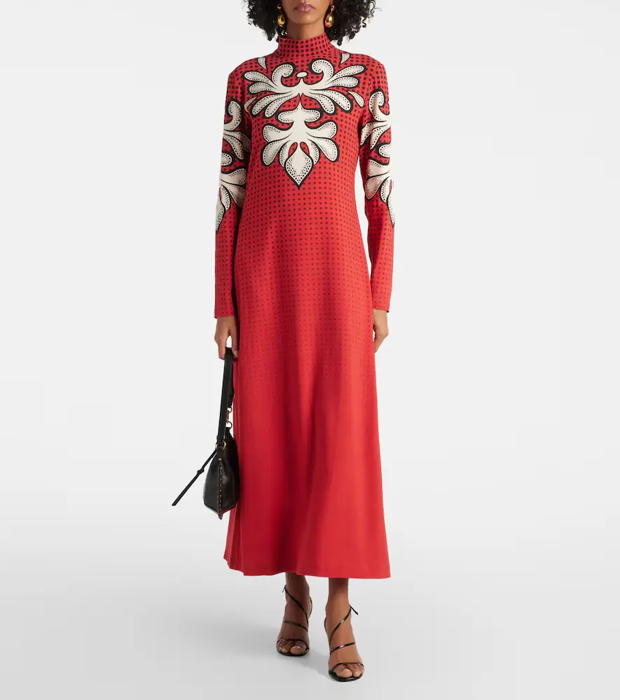 La DoubleJ Halle printed satin midi dress | Thumbnail 2