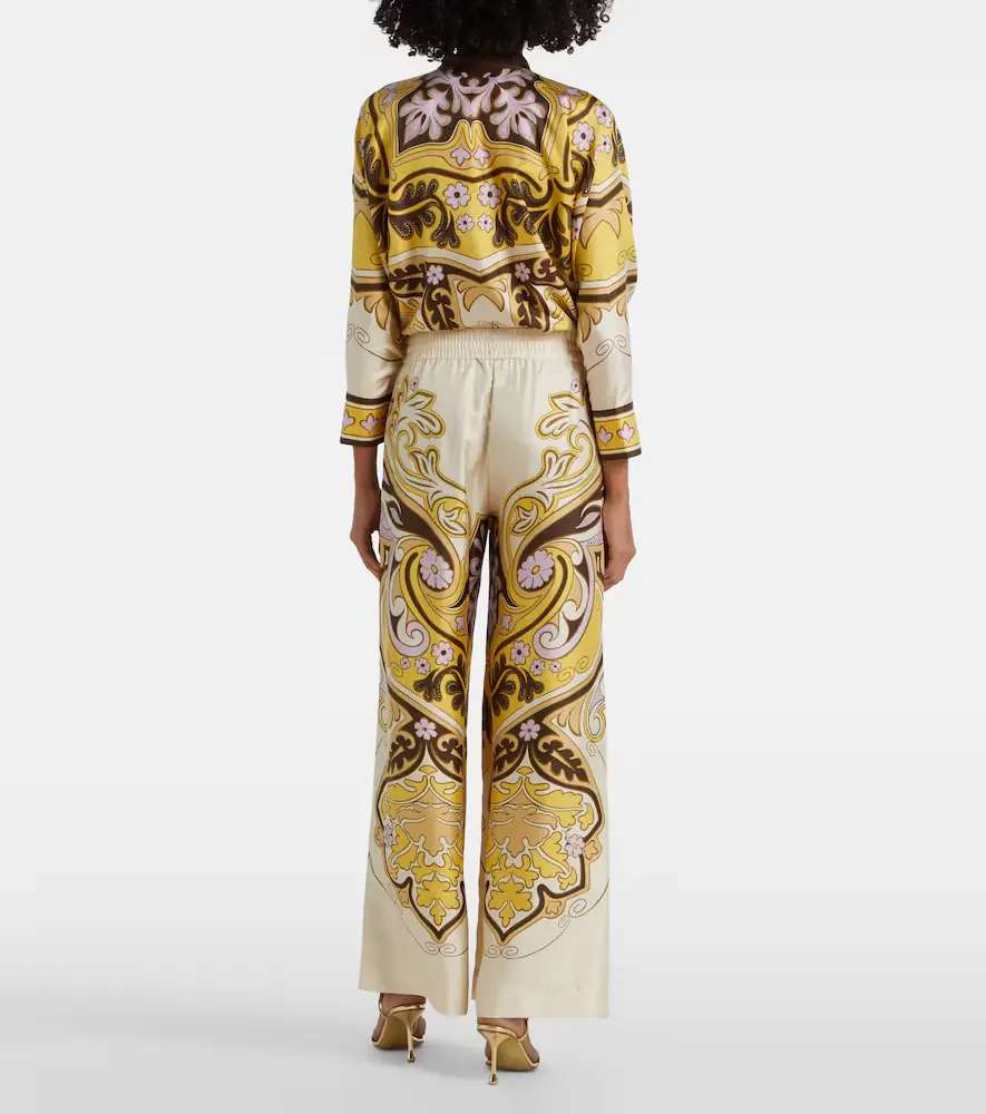 La DoubleJ Spells Placée printed silk twill palazzo pants | Thumbnail 4 La DoubleJ Spells Placée printed silk twill palazzo pants | Thumbnail 4