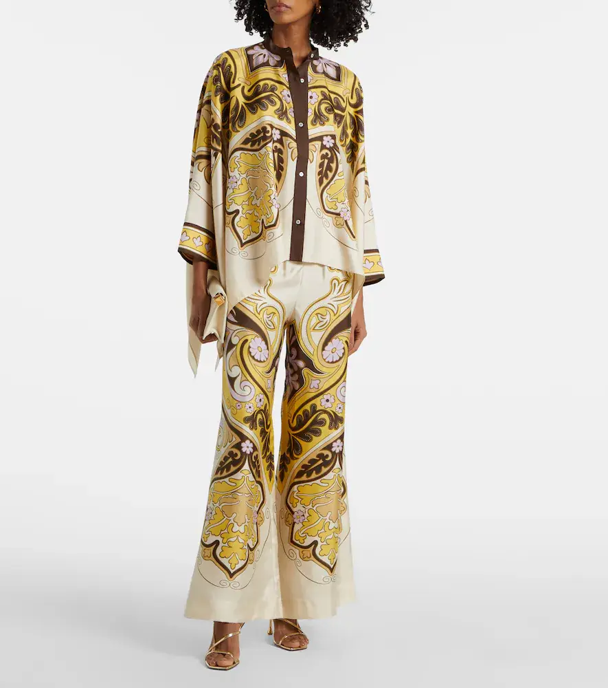 La DoubleJ Spells Placée printed silk twill palazzo pants | Thumbnail 5 La DoubleJ Spells Placée printed silk twill palazzo pants | Thumbnail 5