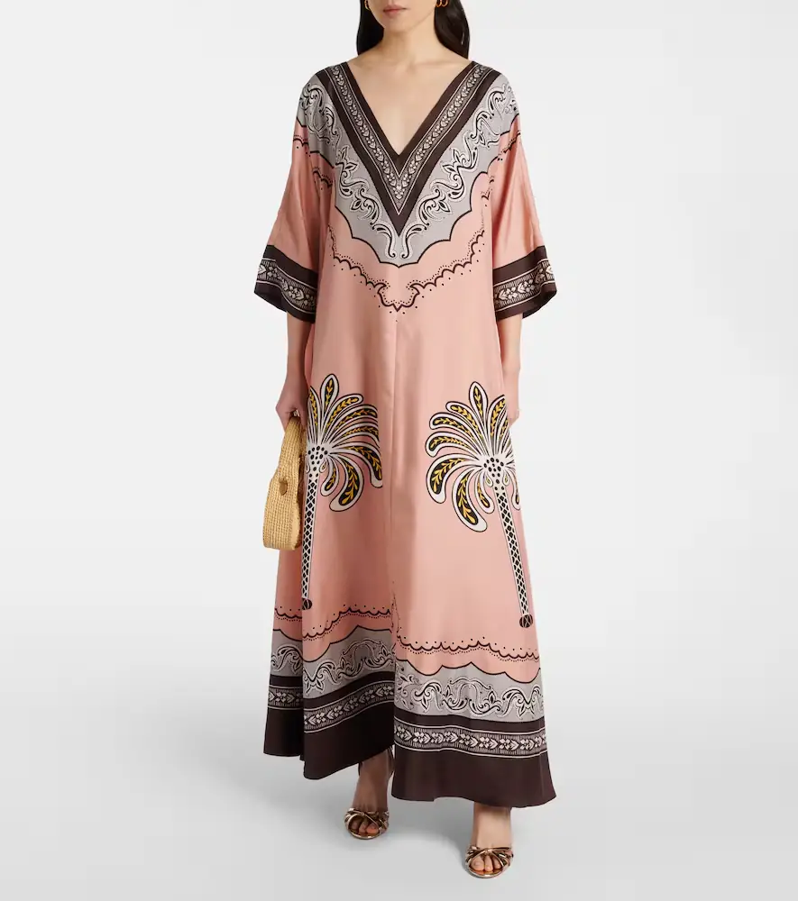 La DoubleJ Muumuu printed silk twill maxi dress | Thumbnail 2