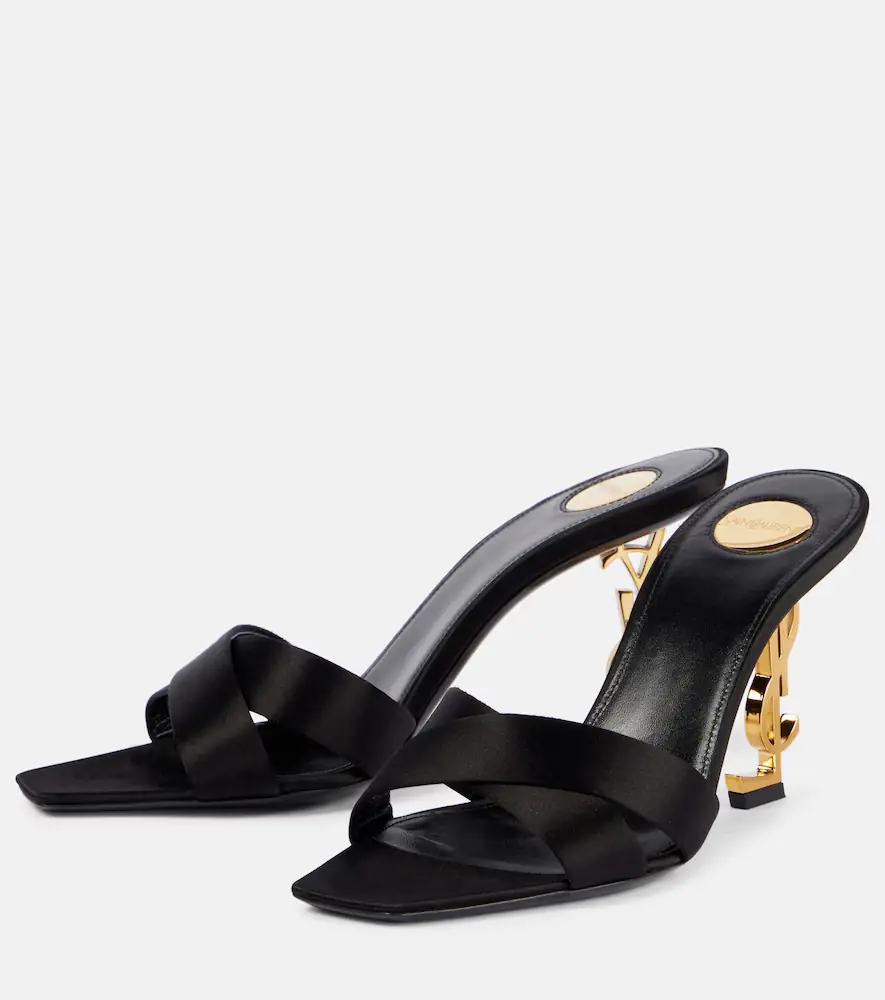 Saint Laurent Opyum 85 satin crêpe mules | Thumbnail 2