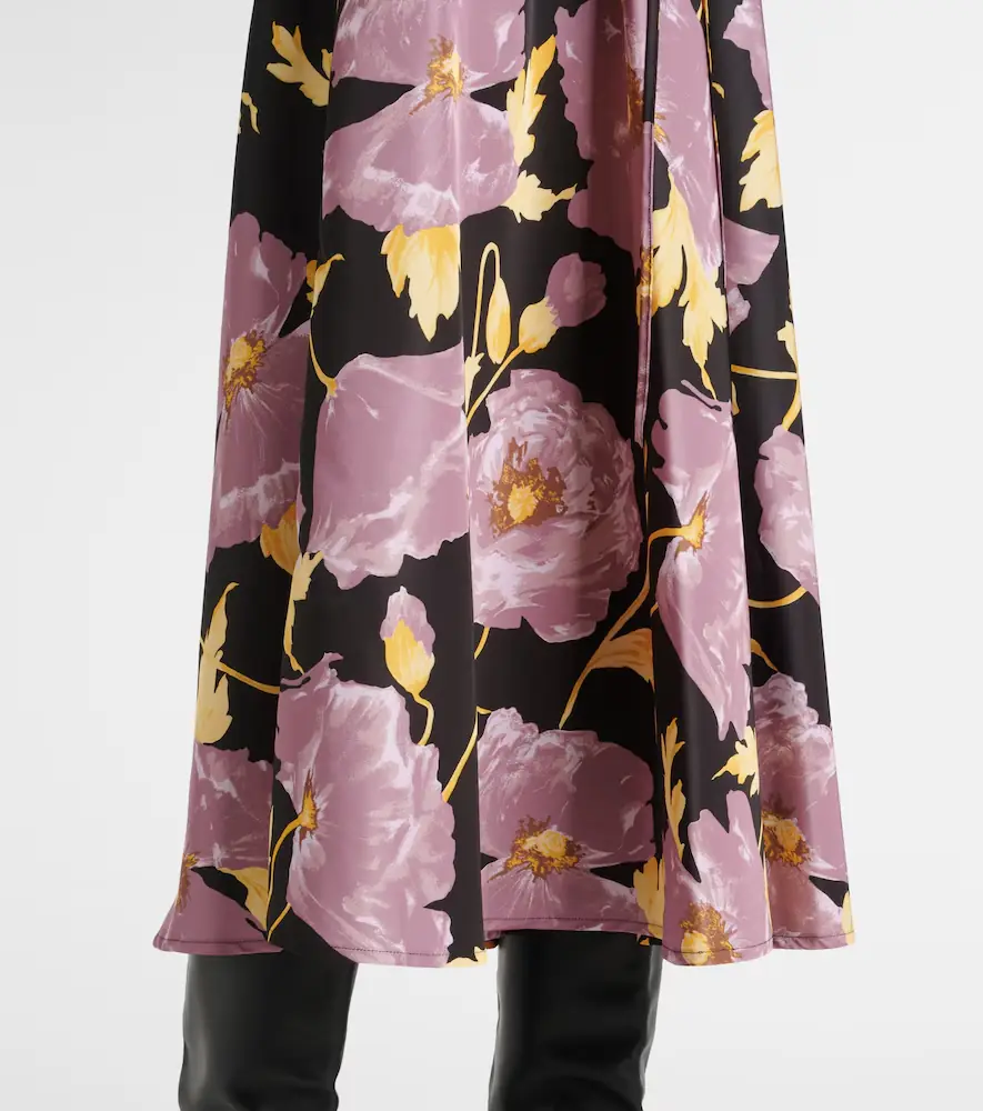 La DoubleJ Floral faille midi skirt | Thumbnail 3
