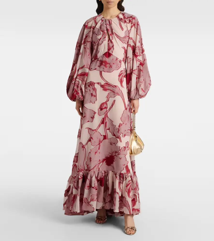 La DoubleJ Eve-Ning floral silk-blend gown | Thumbnail 2
