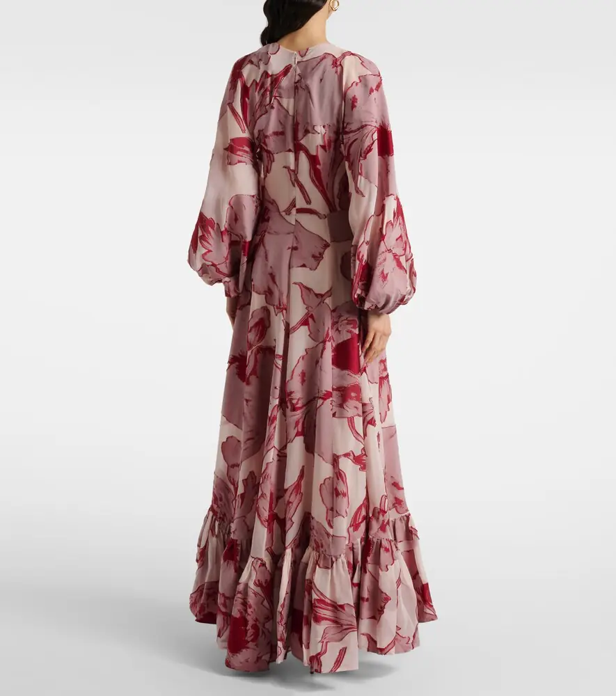 La DoubleJ Eve-Ning floral silk-blend gown | Thumbnail 4
