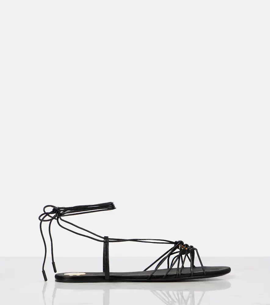 Saint Laurent Babylone Cassandre leather sandals | Thumbnail 4 Saint Laurent Babylone Cassandre leather sandals | Thumbnail 4