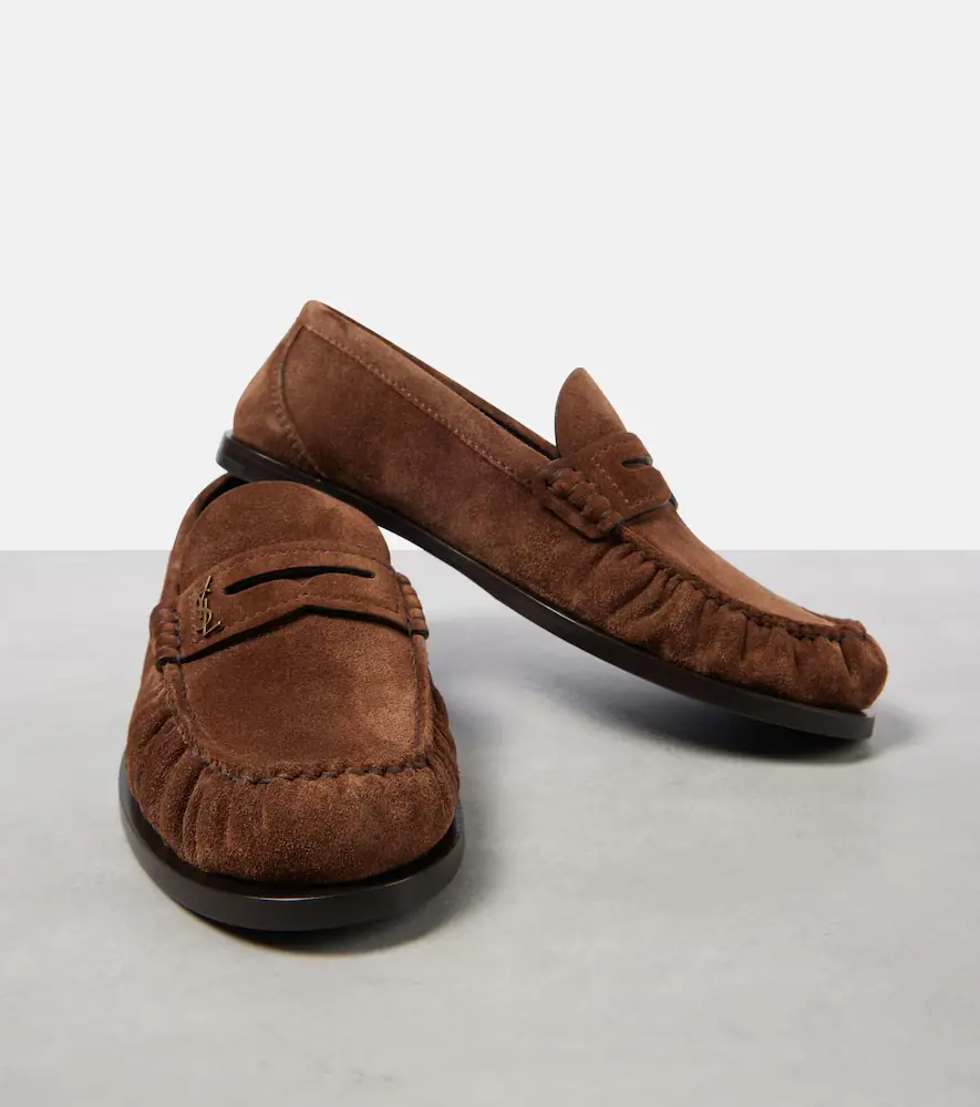 Saint Laurent Laurent suede penny loafers | Thumbnail 2 Saint Laurent Laurent suede penny loafers | Thumbnail 2