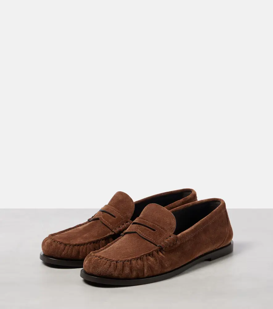 Saint Laurent Laurent suede penny loafers | Thumbnail 4 Saint Laurent Laurent suede penny loafers | Thumbnail 4
