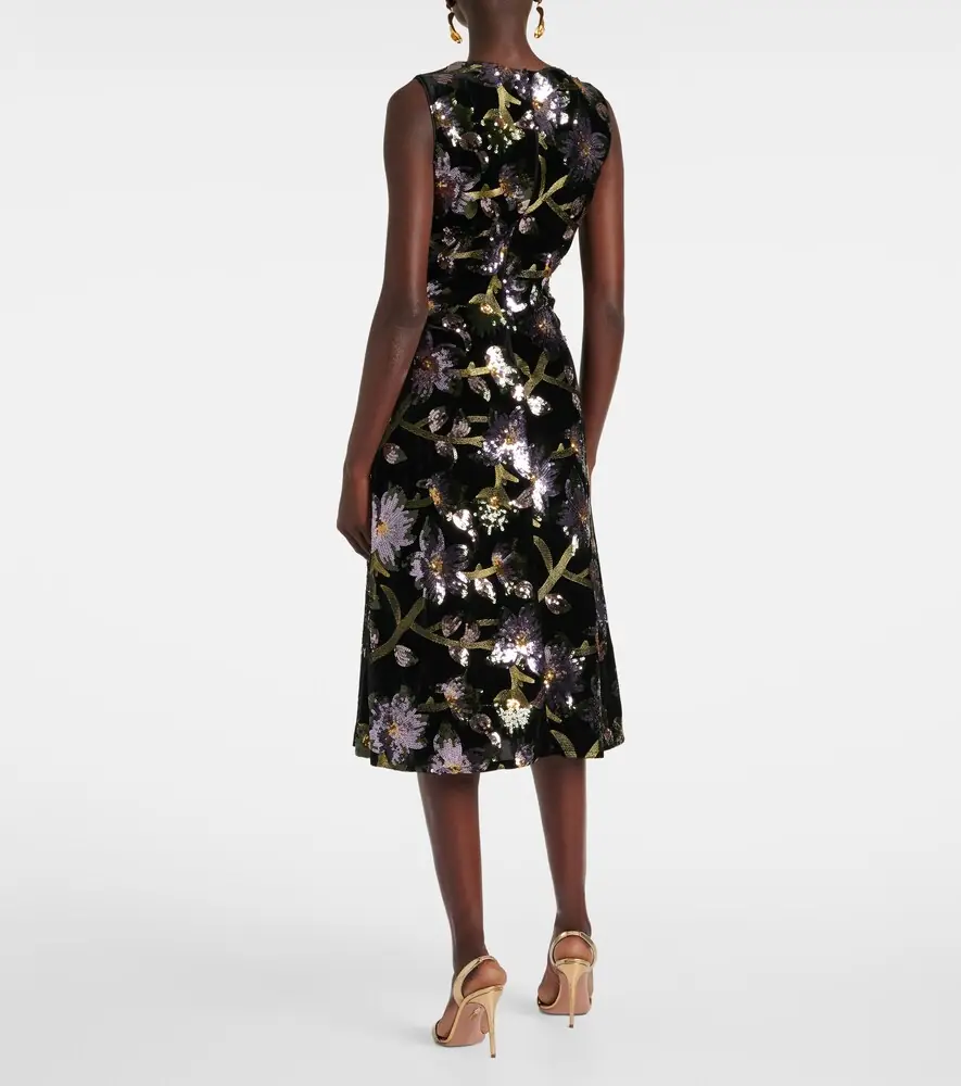 Diane von Furstenberg Coral sequined floral midi dress | Thumbnail 2 Diane von Furstenberg Coral sequined floral midi dress | Thumbnail 2