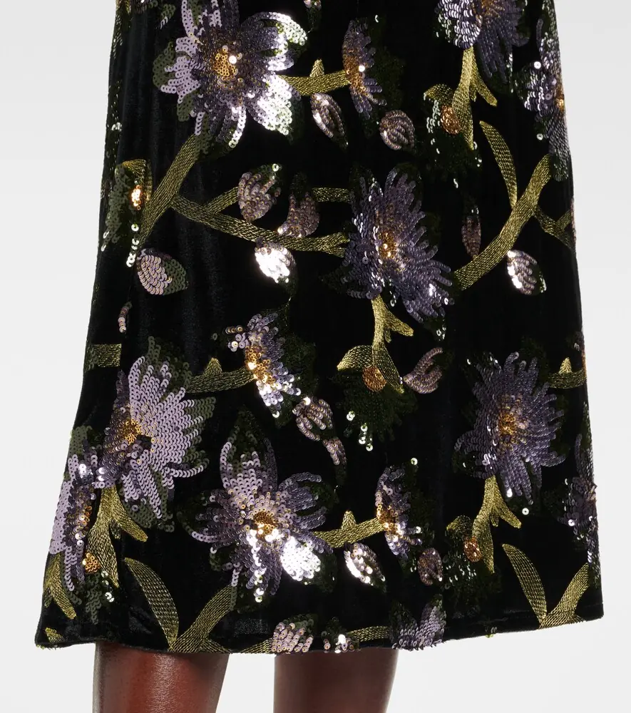 Diane von Furstenberg Coral sequined floral midi dress | Thumbnail 4 Diane von Furstenberg Coral sequined floral midi dress | Thumbnail 4
