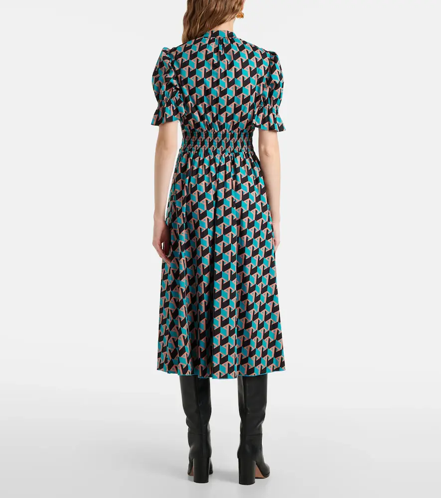 Diane von Furstenberg Erica printed cotton midi dress | Thumbnail 3 Diane von Furstenberg Erica printed cotton midi dress | Thumbnail 3